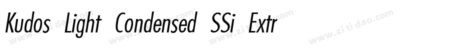 Kudos Light Condensed SSi Extra Light Condensed字体转换